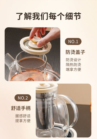 Multifunctional Health Pot Household Boiling Teapot Office Flower Teapot Glass Kettle Reservable Health Cup Gift