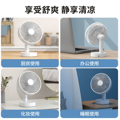 Cassidorf USB small electric fan 6 inch shaking head rechargeable 8 inch dormitory office desktop fan