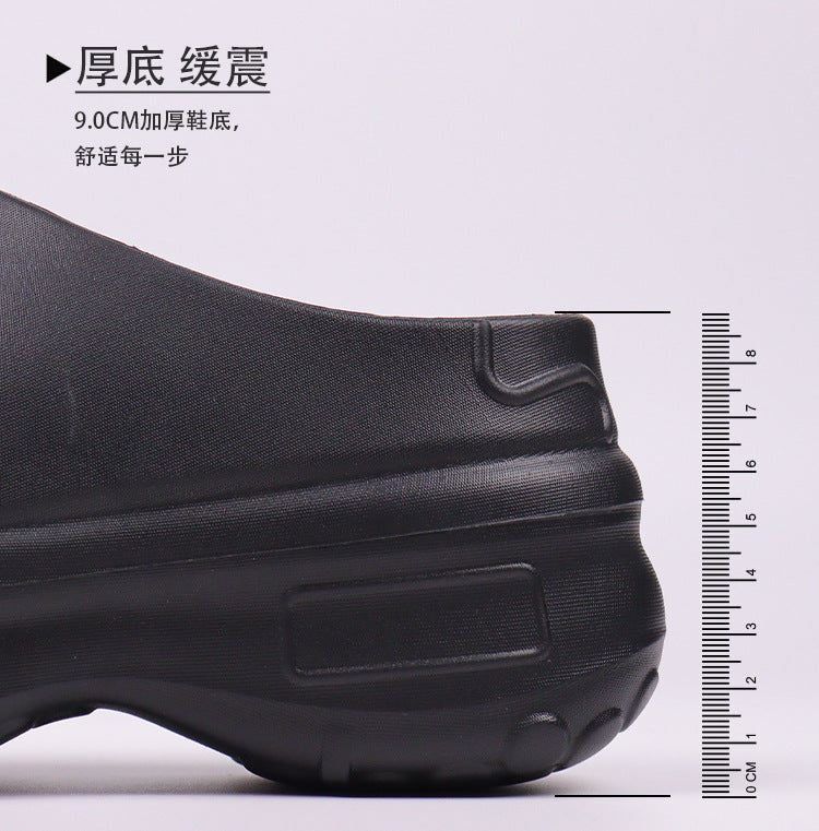 Foreign Trade Cross-Border Chef Shoes, Outdoor Casual Shoes, Comfortable Platform Sole, Wear-Resistant, Non-Slip, Thick-Soled Slippers for Men and Women, Eva