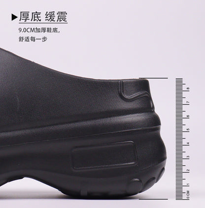 Foreign Trade Cross-Border Chef Shoes, Outdoor Casual Shoes, Comfortable Platform Sole, Wear-Resistant, Non-Slip, Thick-Soled Slippers for Men and Women, Eva