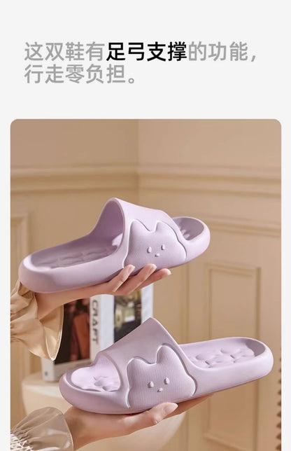 Cross-Border Online Sales Slippers for Men Summer 2025 New Indoor Home Non-Slip Silent Thick-Soled Cute Sandals for Women