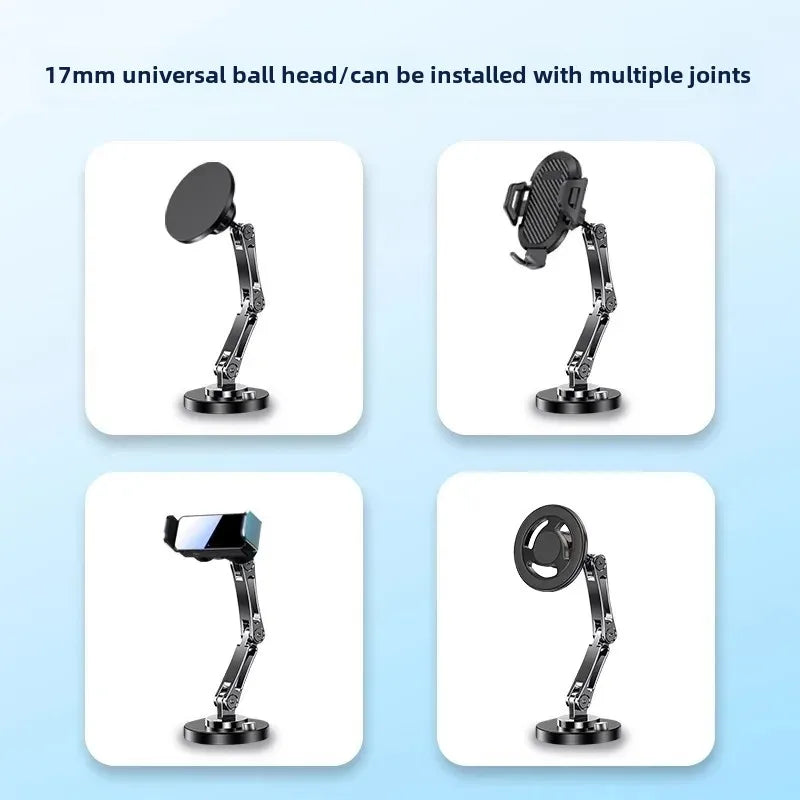 Car Bracket base 17mm ball head base 360-degree rotating adhesive type with different Chuck mobile phone holder