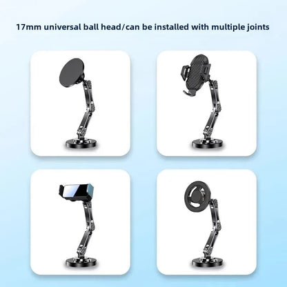 Car Bracket base 17mm ball head base 360-degree rotating adhesive type with different Chuck mobile phone holder