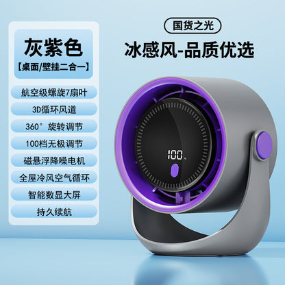 Desktop Fan 2025 New Office Desk Silent Refrigeration Small Fan Wall-Mounted Kitchen Special Electric Fan