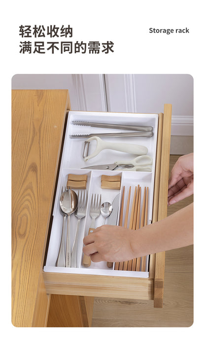 Household Partition Organizer Kitchen Storage Tray Detachable Tray Kitchen Drawer Retractable Storage Box