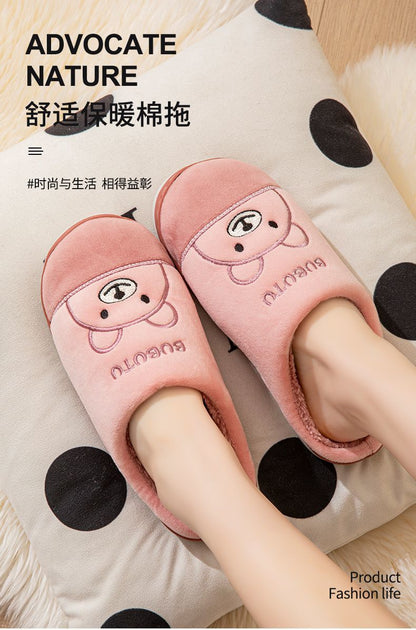 New 2025 Cotton Slippers for Men and Women, Winter Thick-Soled Non-Slip Indoor Warm Home Slippers for Men and Couples
