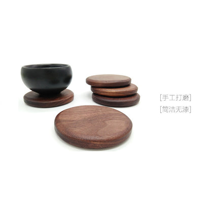Wooden Coaster Black Walnut Square Coaster Wooden Insulation Pad Solid Wood Coaster Engraved Logo