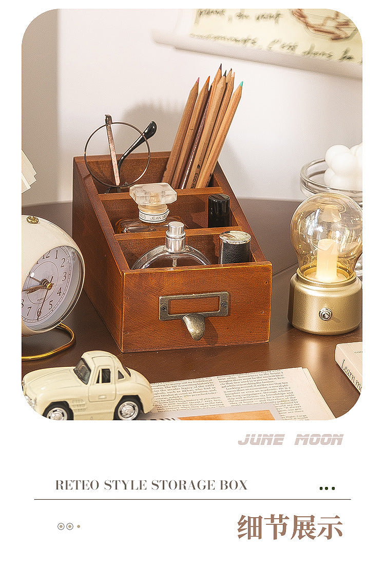 Bedside Remote Control Phone Holder Desktop Organizer Lipstick Perfume Storage Box Makeup Brush Holder Pen Holder Desk Pencil Box