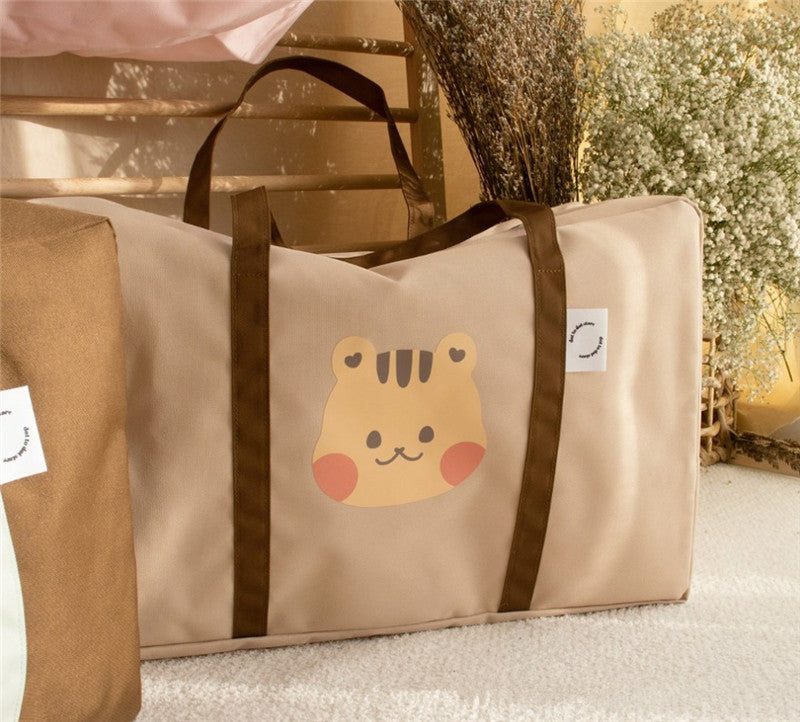 Ins Animal Head Kindergarten Bedding Storage Bag Organizer Bag Large Capacity Packing Bag Portable Travel Storage