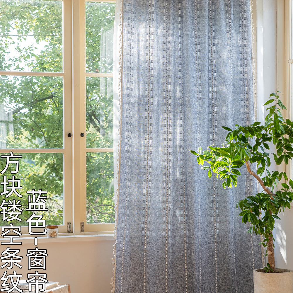 Cross-border hot new Nordic curtain multi-color bedroom living room half light dream atmosphere factory direct wholesale generation