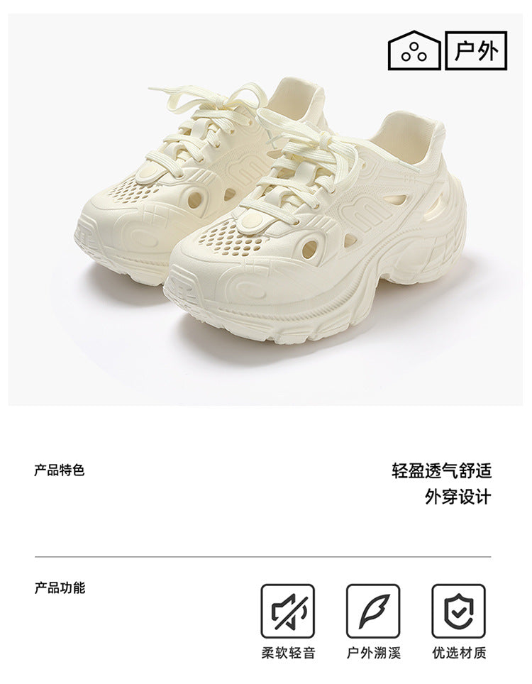 Thick-Soled Clogs for Women, Summer Sports and Leisure 2025 New Internet Celebrity Fashion Non-Slip Toe-Cap Sandals