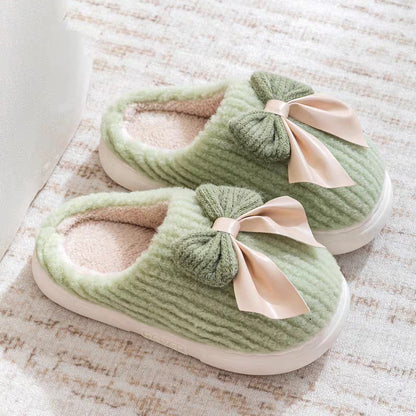 Cotton Slippers for Women in Autumn and Winter Home Non-Slip Thick-Soled Plush Indoor Home Slippers for Couples Plus Plush Slippers