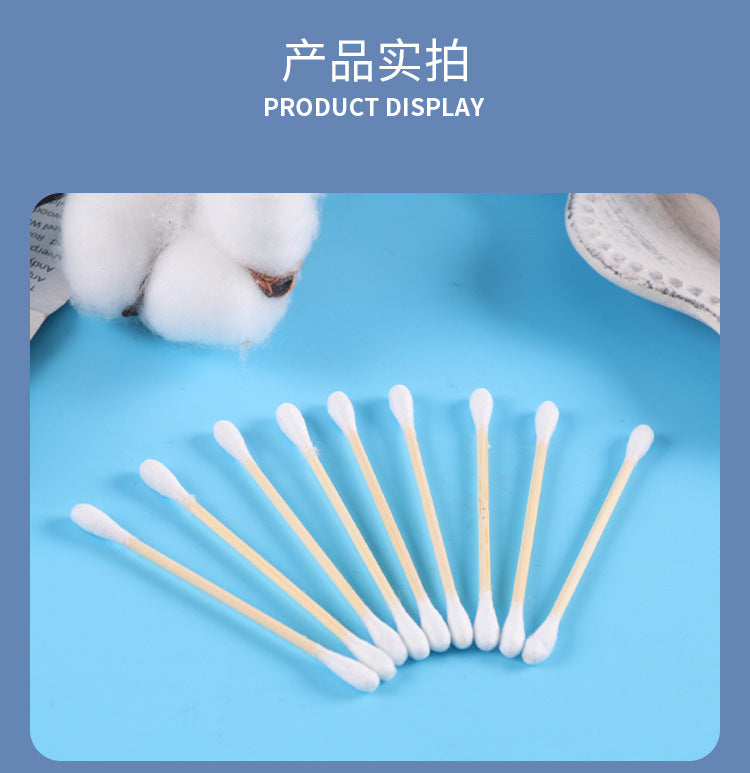 Double-Ended Bagged Cotton Swabs for Ear Picking, Ear Picking Cotton Swabs for Makeup Removal, Makeup and Beauty Cleaning, Free Shipping
