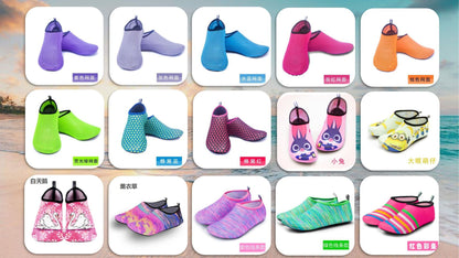Cartoon Children's Beach Shoes Hard Sole Wading Shoes Diving Equipment Snorkeling Shoes and Socks Barefoot Swimming Shoes Diving Socks Quick-drying
