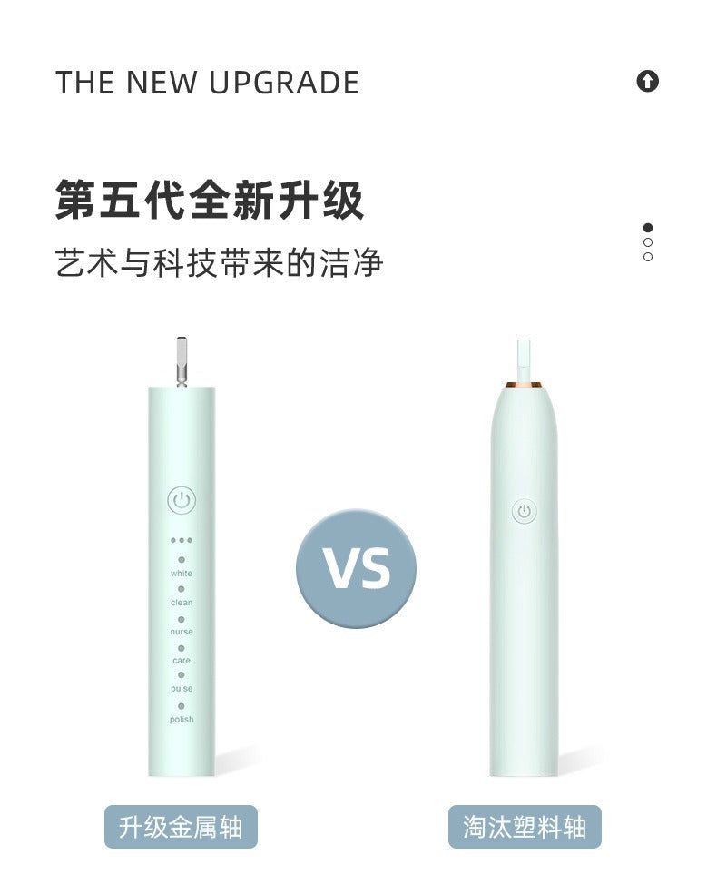 Factory wholesale soft bristle toothbrush flusher portable adult children universal ultrasonic electric toothbrush charging