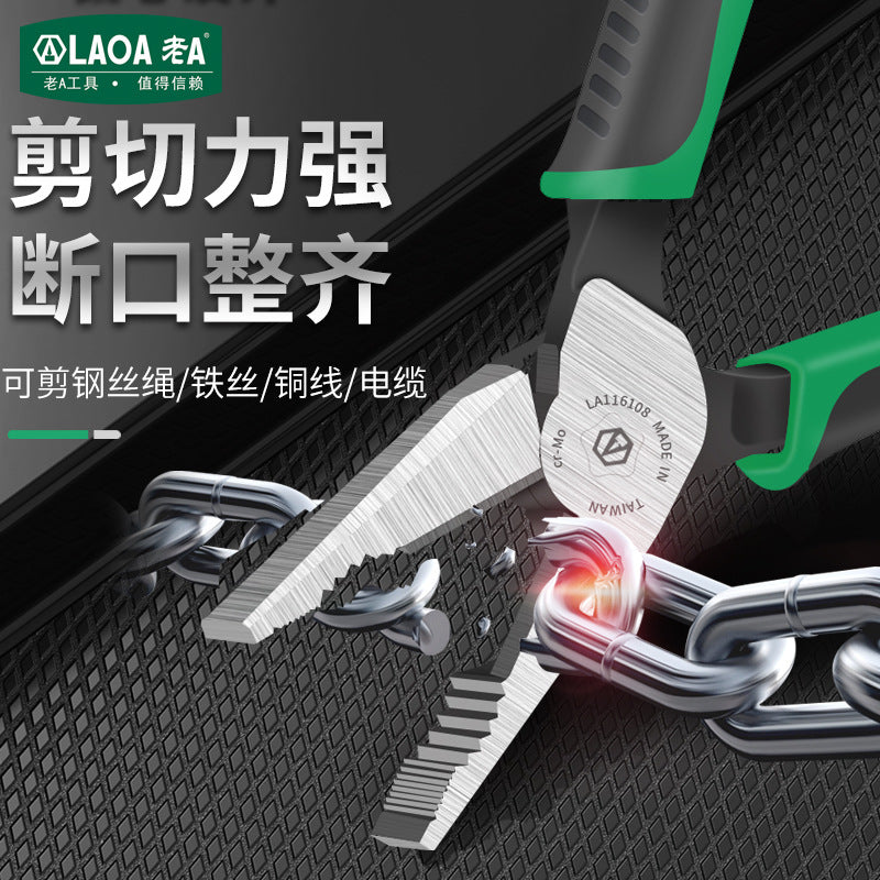 Old A Taiwan origin imported vice pointed-nose pliers wire pliers mouth pliers diagonal pliers fishing pliers wire shear