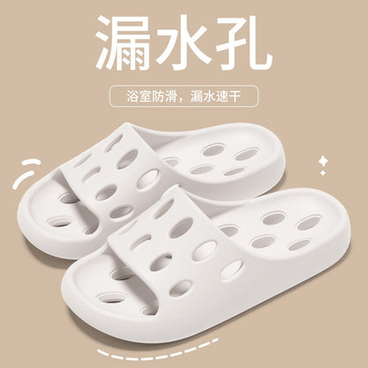 Bathroom Bath Slippers Women's Non-slip Quick-dry Home Four Seasons Hollow Leakage Shower Toilet Special Sandals for Men