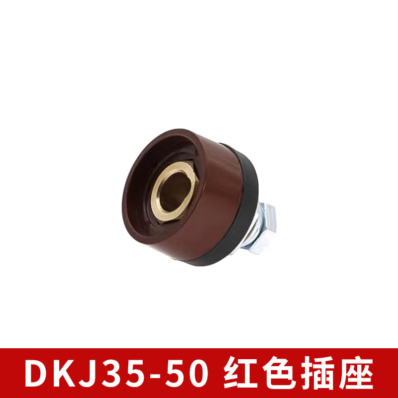 Welding Machine Quick Connector Dkj25-35-50-70 Square All-Copper European Quick-Plug Welding Head Cable Connector