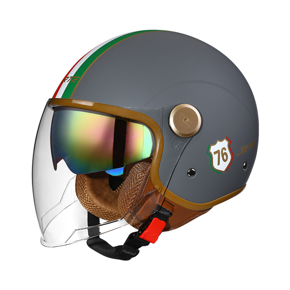 3c certified motorcycle helmet electric car helmet Harley universal battery car Four Seasons universal personality half helmet