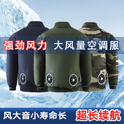25 New Air-conditioning Clothes with Fan Outdoor Work Air-conditioning Shirt Factory Direct Cross-border Wholesale Exclusive