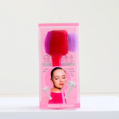 3D Silicone Double-sided Cleansing Brush Silicone Face Washing Brush Soft Hair Cleansing Brush Cleaning Pore Face Washing Instrument Massage Artifact