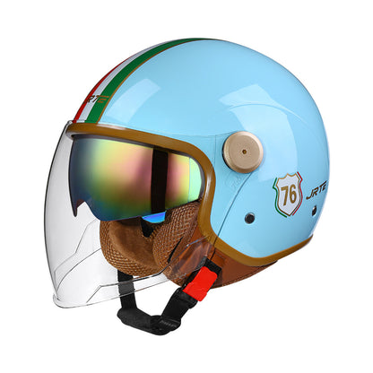 3c certified motorcycle helmet electric car helmet Harley universal battery car Four Seasons universal personality half helmet
