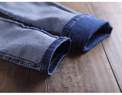 Dark Blue Jeans Women's 2023 New Summer High Waist Summer Thin Stretch Slim-Fit Small Feet Nine-point Tight