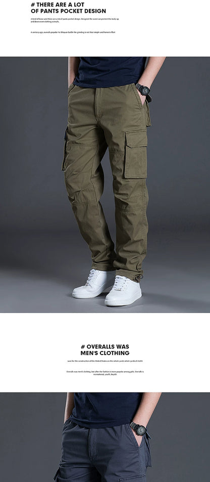 Wholesale overseas overalls men's pants casual overalls labor protection wear-resistant straight loose spring and autumn casual pants multi-pocket