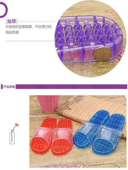 Couple Bathroom Slippers Men's Summer Non-slip Home Indoor Bathing Women's Sandals Thick Bottom Massage Leakage Home Shoes