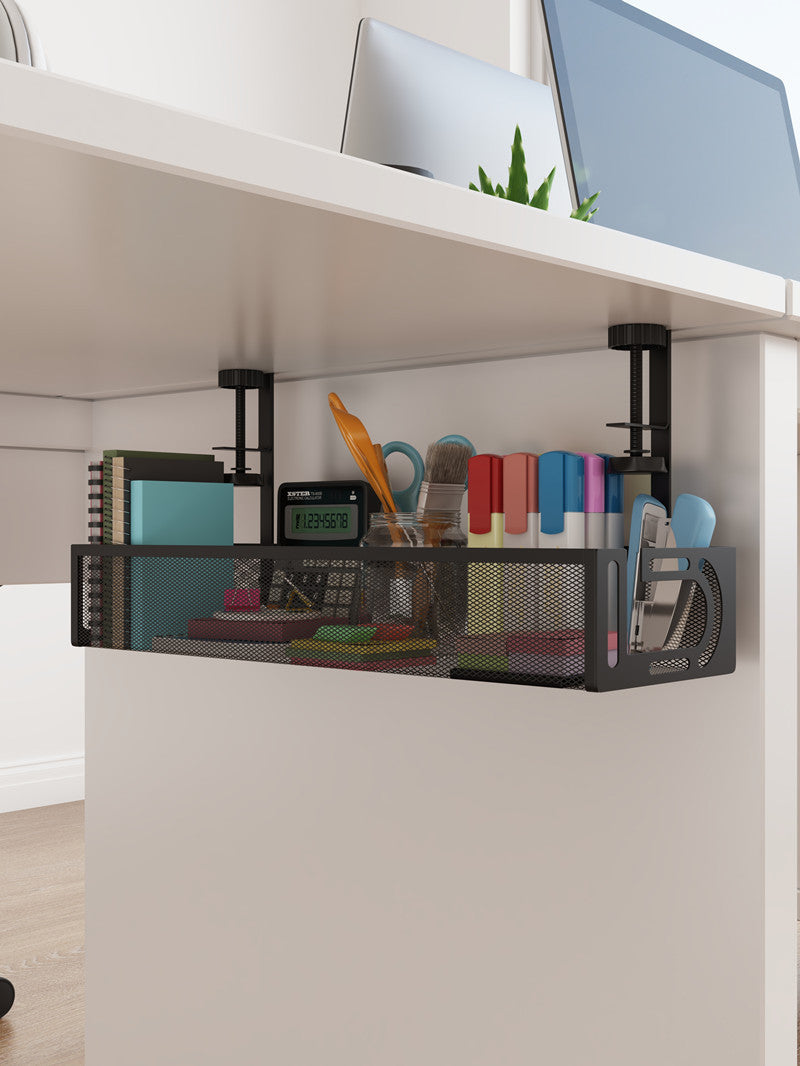 Cross-border desk under cable and wire management tray rack under counter finishing rack row storage rack socket organizer