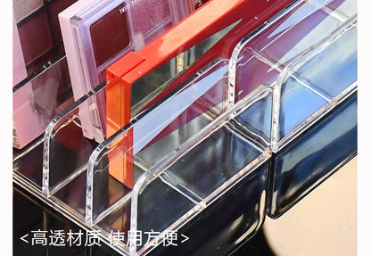 Cross-border Eye Shadow Plate Storage Rack Transparent Powder Cake Box Desktop Drawer Split-compartment Cosmetic Cosmetic Storage Rack Customization