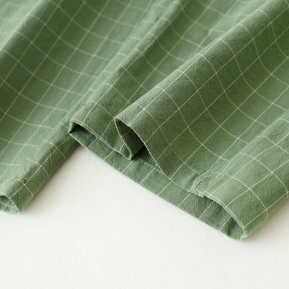 Couple Style Washed Home Pants for Men and Women, Pure Cotton Plaid Pajama Pants, Living Pants, Spring and Autumn Style, Japanese Warehouse Available for Wholesale