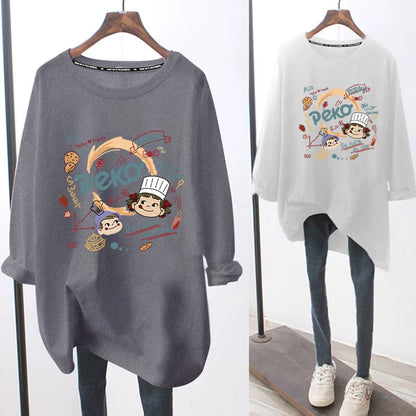 Breastfeeding Top Autumn Base Shirt Hot Mom's Out-of-the-way Breastfeeding Long-sleeved T-shirt for Spring and Autumn Postpartum Breastfeeding Clothes