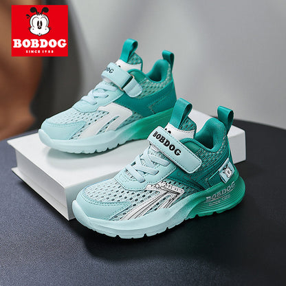 Babu bean children's shoes boys sneaker summer 2025 new hollow single mesh breathable mesh shoes big children's shoes