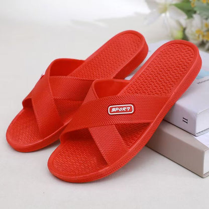 368 Women's Classic Style Summer New Women's Home Slippers Bathroom Bath Non-Slip Cross Slippers Wholesale