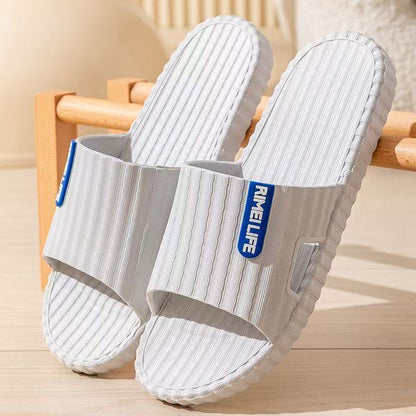 Bathroom Slippers Comfortable Flat Heel Slippers Four Seasons Universal Outdoor Personality Simple Comfortable PVC Slippers Wholesale