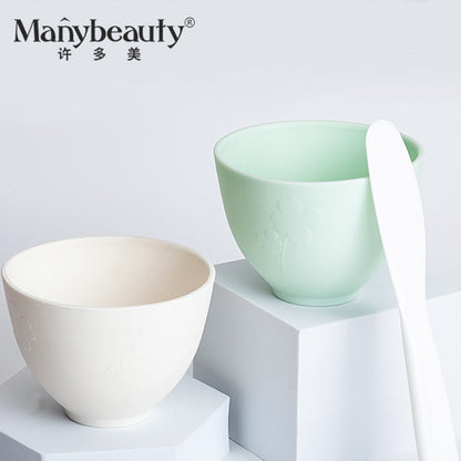 Silicone Mask Bowl, Soft Mask Bowl, Spoon Stick, Mixing Tool, Three-Piece Set, Scraper, Beauty Salon Facial Spa Special