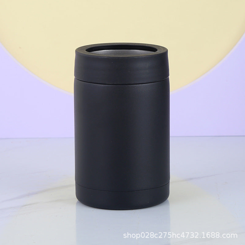Cross-Border 12oz Double-Layer Vacuum Cold Storage Tank 304 Stainless Steel Beer Tank Outdoor Portable Car-Mounted Coke Tank Wholesale