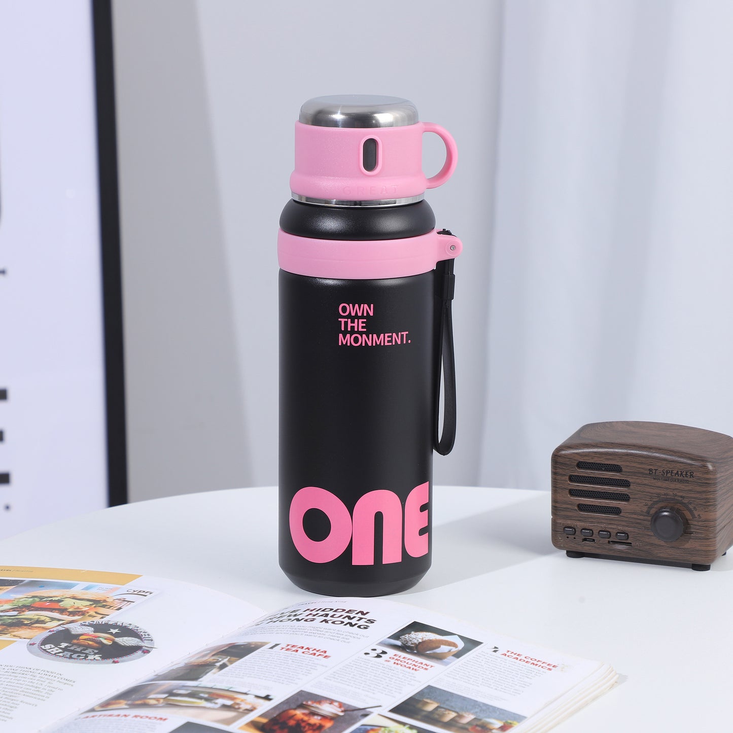 New Large-Capacity Straw Insulated Cup, Outdoor Portable Vacuum Double-Drink Cup, Household Double-Layer 316 Stainless Steel Water Cup