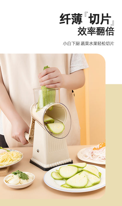 Multifunctional Vegetable Cutting Artifact Home Kitchen Hand-Cranked Drum Potato Grating Machine Convenient Slicing and Grating Meat Cutter