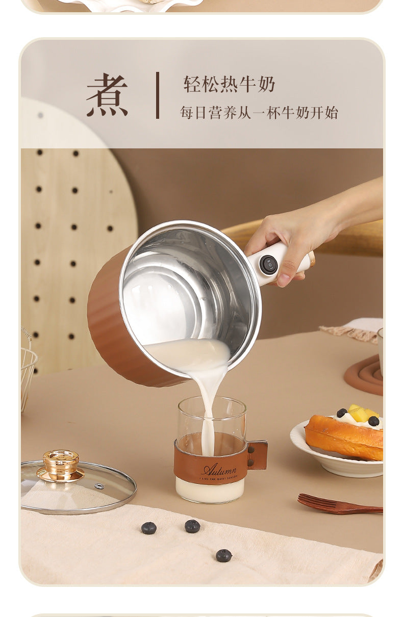 304 Liner Multi-functional Electric Cooking Pot Household Small Pot Dormitory Cooking Noodle Pot Hot Pot Small Electric Pot Intelligent Integrated Pot