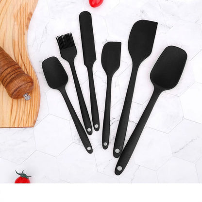 Factory in stock silicone baking 6-piece one-piece silicone scraper spatula oil brush household baking tools suit
