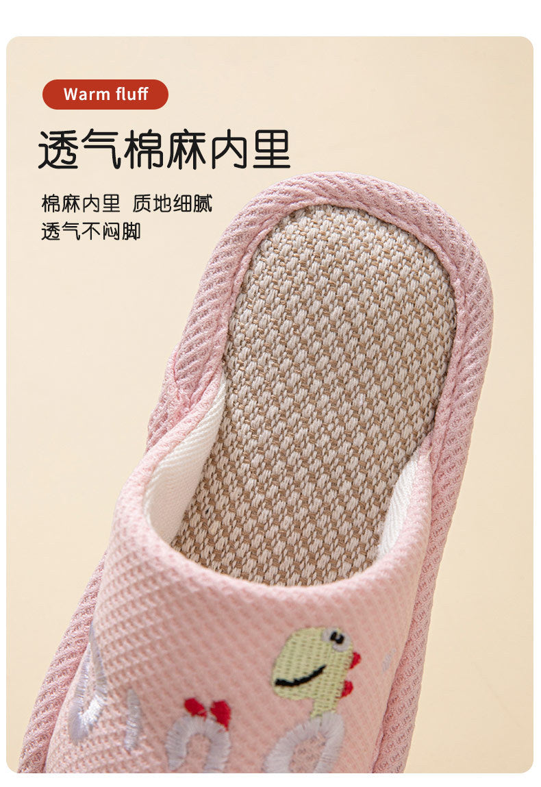 Small Dinosaur Boys and Girls Baby Open Toe Thickened Non-slip Pvc Summer Linen Sandals