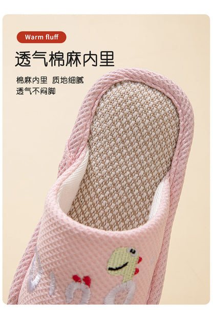 Small Dinosaur Boys and Girls Baby Open Toe Thickened Non-slip Pvc Summer Linen Sandals