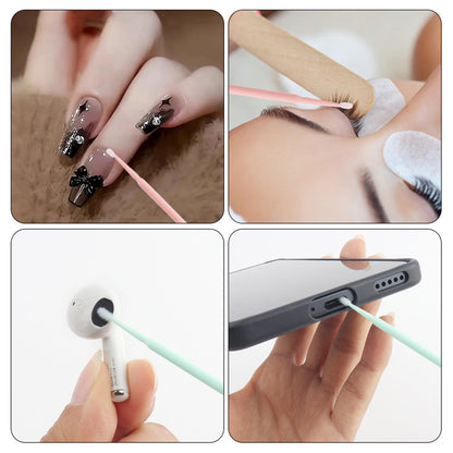 Wholesale New Macaron Color Removal Cotton Swab Grafting Eyelash Cleaning Cotton Stick Eyelash Multifunctional Nano Micro Coater