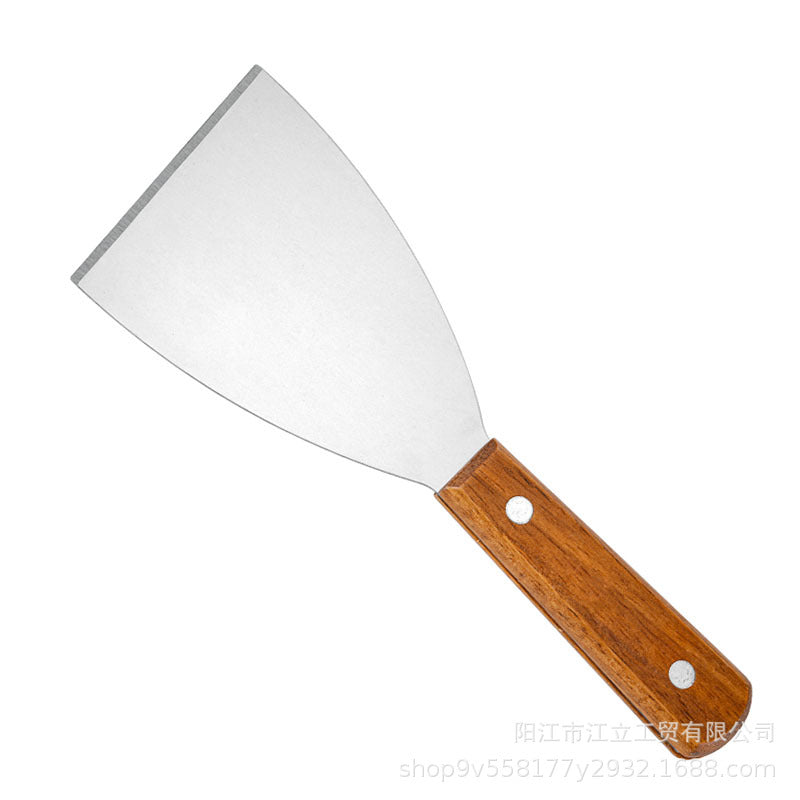 Triangle Stainless Steel Teppanyaki Grilling Shovel Multi-use Steak Hand-held Pancake Shovel Restaurant Teppanyaki Cuisine Gadget