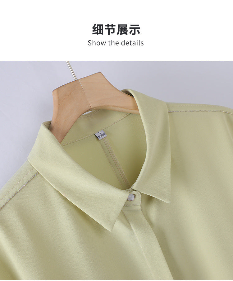 [Elegant Long Skirt] V-neck Short-sleeved dress High-end Work Clothes Mid-length Skirt Spring and Summer Business Wear Uniform