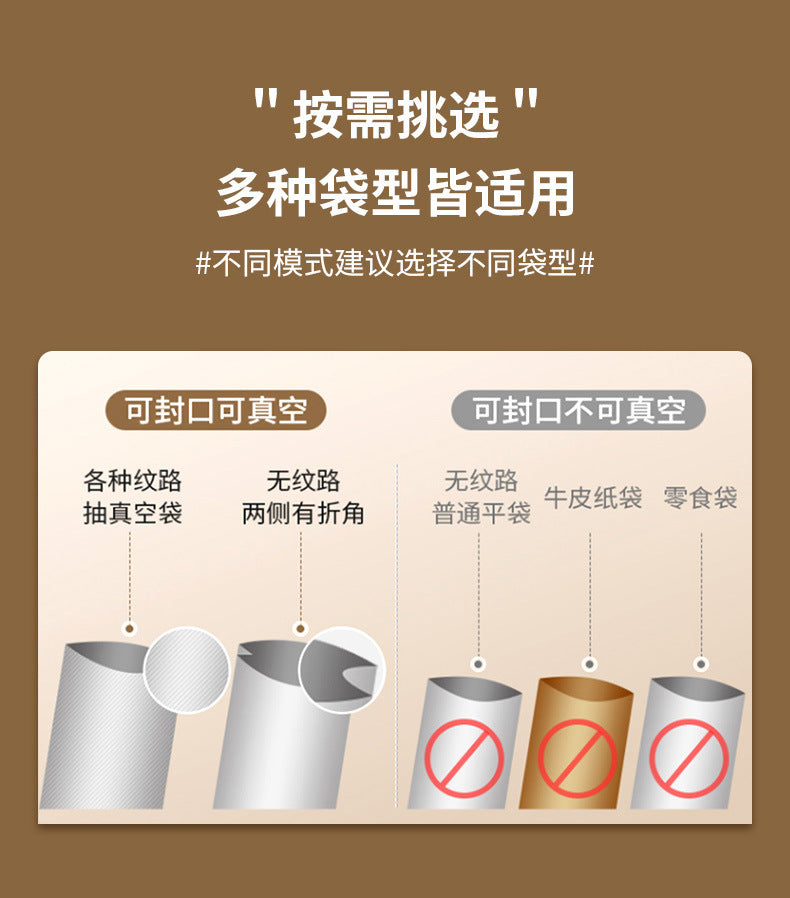 Vacuum sealing machine small household food packaging machine automatic sealing cooked food compression plastic sealing Preservation Machine