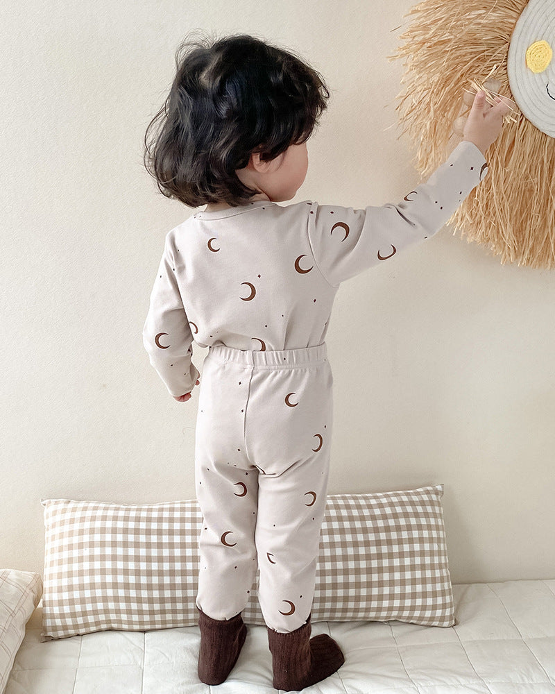 Children's Pajamas, Baby Autumn Clothes and Long Trousers, Kidsren's Home Clothes, Category a Pure Cotton Pajamas for Boys and Girls, Boys' Home Clothes