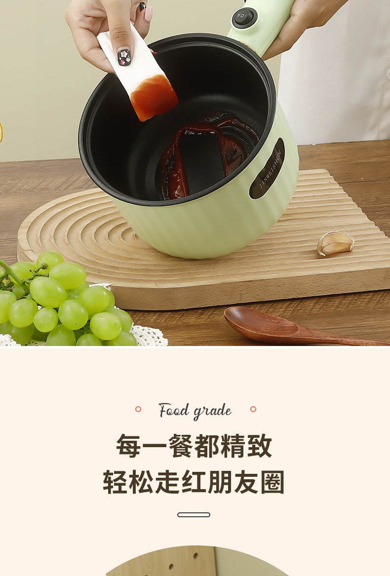 Electric Wok Hot Pot Noodles Mini Electric Cooking Pot Non-stick Multi-functional Electric Pot Student Dormitory Small Electric Pot for Home